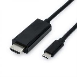 Valueline Cablu USB tip C la HDMI 4K T-T 1m Negru, Value 11.99. 5840 (11.99.5840-10)