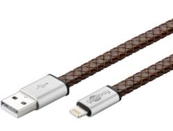 Goobay Cablu de incarcare si date USB 2.0 la Lightning invelis piele 0.2m, Goobay (KIPOD41)