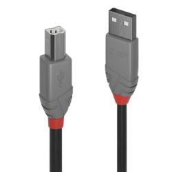 Lindy Cablu de imprimanta USB A la tip B 7.5m Negru Anthra Line, Lindy L36676 (L36676)