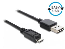 Delock Cablu EASY-USB 2.0-A la micro USB 2.0-B T-T 0.5m, Delock 85156 (85156)