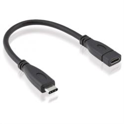Roline Cablu prelungitor USB 3.1-C T-M negru 0.15m, Roline 11.02. 9015 (11.02.9015-10)