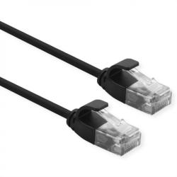 Roline Cablu de retea Slim cat 6A UTP LSOH 0.3m Negru, Roline 21.15. 3951 (21.15.3951-100)