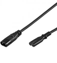  Cablu prelungitor alimentare casetofon IEC C7 - C8 T-M 2m Negru, KPSO2 (KPSO2)