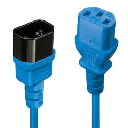 Lindy Cablu prelungitor alimentare IEC C13 - C14 1m Bleu, Lindy L30471 (L30471)