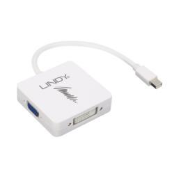 Lindy Adaptor Mini Displayport 1.2 la HDMI, VGA & DVI-D activ, Lindy L41035 (L41035)