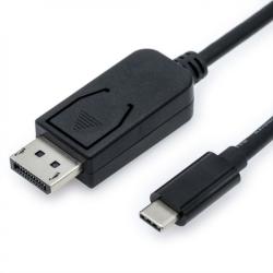 Valueline Cablu USB tip C la Displayport v1.2 4K T-T 2m Negru, Value 11.99. 5846 (11.99.5846-10)