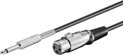 Cablu jack mono 6.35mm la XLR T-M 6m Negru, KJACKXLR01 (KJACKXLR01)