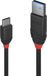 Lindy Cablu USB 3.1 tip A la tip C Black Line 3A 1.5m Negru, Lindy L36917 (L36917)