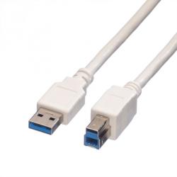Valueline Cablu USB 3.0 tip A la tip B T-T Alb 0.8m, Value 11.99. 8869 (11.99.8869-10)
