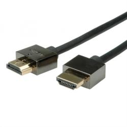 Roline Cablu HDMI v1.4 Slim High Speed + Ethernet T-T 3m Negru, Roline 11.04. 5593 (11.04.5593-20)