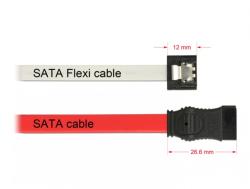 Delock Cablu SATA III FLEXI 6 Gb/s 70 cm Rosu metal, Delock 83836 (83836)