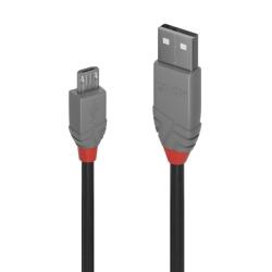 Lindy Cablu USB 2.0 la micro USB-B T-T 2m Anthra Line, Lindy L36733 (L36733)