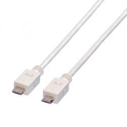 Valueline Cablu micro USB-A la micro USB-B 2.0 T-T 1.8m Alb, Value 11.99. 8753 (11.99.8753-10)