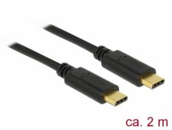 Delock Cablu USB 2.0 Tip C la tip C T-T 2m 5A E-Marker, Delock 83324 (83324)