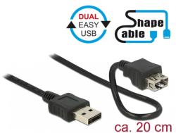 Delock Cablu EASY-USB 2.0-A la EASY-USB 2.0-A T-M ShapeCable 0.2m, Delock 83662 (83662)