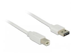 Delock Cablu EASY-USB 2.0 tip A la USB-B T-T 5m Alb, Delock 85155 (85155)
