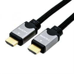 Roline Cablu HDMI High Speed + Ethernet T-T 1.5m Negru/argintiu, Roline 11.04. 5856 (11.04.5856-10)