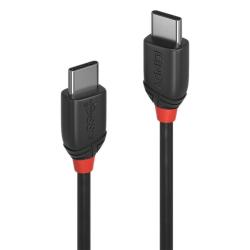 Lindy Cablu USB 3.1 tip C la tip C 3A/60W Black Line T-T 0.5m, Lindy L36905 (L36905)