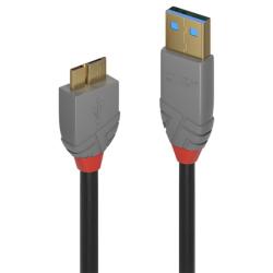 Lindy Cablu USB 3.0 la micro USB-B T-T 0.5m Anthra Line, L36765 (L36765)