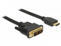 Delock Cablu DVI-D Single Link 18+1 la HDMI pini T-T 3m, Delock 85585 (85585)