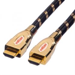 Roline Cablu HDMI 4K GOLD Ultra HD Cable + Ethernet 3m, Roline 11.04. 5692 (11.04.5692-10)
