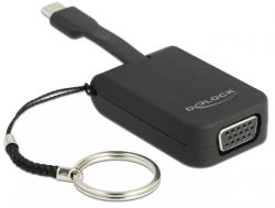 Delock Adaptor USB-C la VGA (DP Alt Mode) T-M pentru breloc, Delock 63941 (63941)