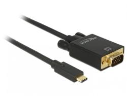 Delock Cablu USB tip C la VGA (DP Alt Mode) Full HD 1080p 3m T-T Negru, Delock 85263 (85263)