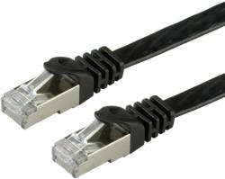 Valueline Cablu de retea FTP cat. 6 0.5m Flat Negru, Value 21.99. 0970 (21.99.0970-40)