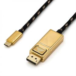 Roline Cablu USB-C la Displayport v1.2 4K60Hz GOLD T-T 1m, Roline 11.04. 5848 (11.04.5848-10)