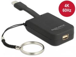 Delock Adaptor USB-C la mini DisplayPort (DP Alt Mode) 4K 60Hz T-M pentru breloc, Delock 63939 (63939)