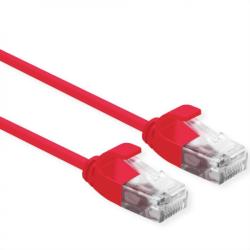Roline Cablu de retea Slim cat 6A UTP LSOH 0.3m Rosu, Roline 21.15. 3911 (21.15.3911-100)