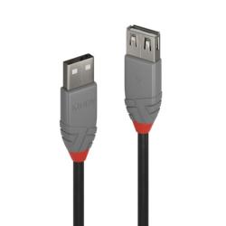 Lindy Cablu prelungitor USB 2.0 T-M 3m Anthra Line, Lindy L36704 (L36704)