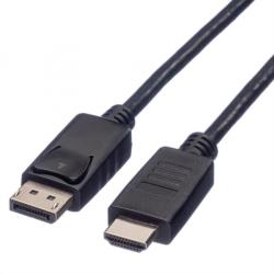 Roline Cablu Displayport la HDMI 1m T-T Negru, Roline 11.04. 5780 (11.04.5780-10)