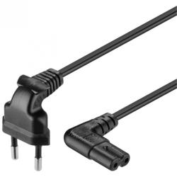 Goobay Cablu alimentare Euro la IEC C7 (casetofon) 2 pini 3m unghi 90 grade, Goobay 97354 (KPSPM3-90)