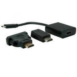 Valueline Adaptor USB 3.1-C la VGA + HDMI + DVI, Value 12.99. 3229* (12.99.3229-10)