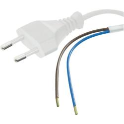  Cablu de alimentare Euro la fire deschise 2.5A 3m Alb, KPSFD3W (KPSFD3W)