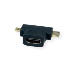 Valueline Adaptor HDMI-A la micro HDMI-D + mini HDMI-C M-T, Value 12.99. 3166 (12.99.3166-20)