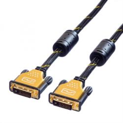 Roline Cablu DVI-D Dual link 24+1 pini GOLD T-T 1m, Roline 11.04. 5511 (11.04.5511-10)
