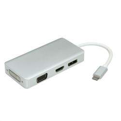 Valueline Adaptor USB tip C la VGA / HDMI / DVI / Displayport T-M, Value 12.99. 3230* (12.99.3230-5)
