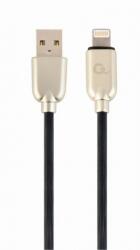Gembird Cablu USB 2.0 la iPhone Lightning Premium 1m Negru, Gembird CC-USB2R-AMLM-1M (CC-USB2R-AMLM-1M)