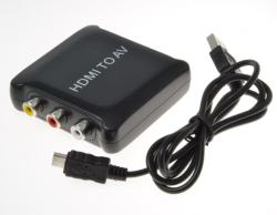 Convertor HDMI la 3 x RCA Composite video+Audio alimentare USB, KHCON-16 (KHCON-16)