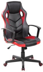 Antares Blinker gamer szék mesh és műbőr borítás műanyag lábkereszt design görgők fekete-piros (ANKHSZ168)