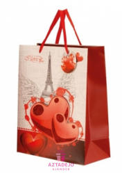  Ajándék táska szív Párizs (ATSZP)