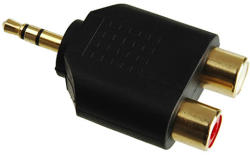 ExpertLine AA-664G Aranyozott 3.5mm jack 2db RCA csatlakozó adapter