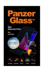 Panzer Apple iPhone 6/6s/7/8 Plus Edzett üveg kijelzővédő, betekintésgátló szűrővel, kamera borítóval, fekete kerettel (P2651)