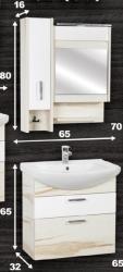 GUIDO Start 65 komplett fürdőszobabútor