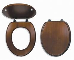 FERRO (Novaservis) Prestige Sötét tölgy WC ülőke Krómozott réz rögzítőelemekkel WC/DUB2 (WC/DUB2)