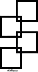 Radeco Loco 4 design törölközőszárítós csőradiátor (485 W, színes, 1255x685 mm) (Loco 4)