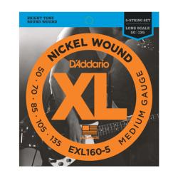 D'Addario D’addario EXL160-5 - XL Basszusgitár Húr Klt. / Medium - . 050-. 135