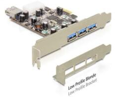 Delock DL89281 3x külső USB 3.0 + 1x belső USB 3.0 PCI Express kártya (89281)